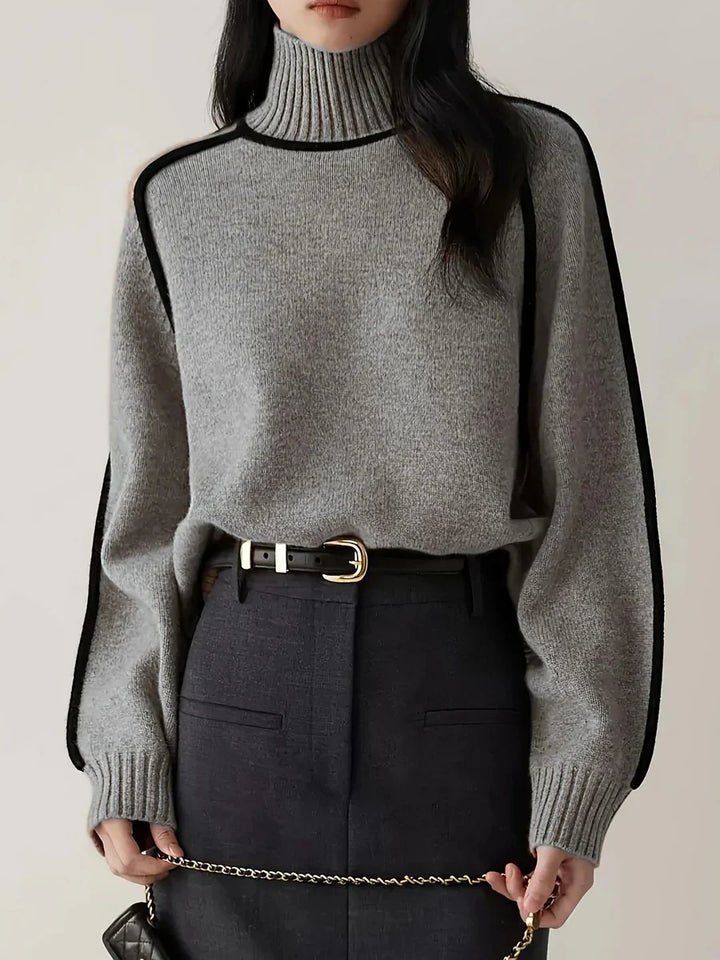Karina Elegant Turtleneck Sweater, view 6 - Elena Harper