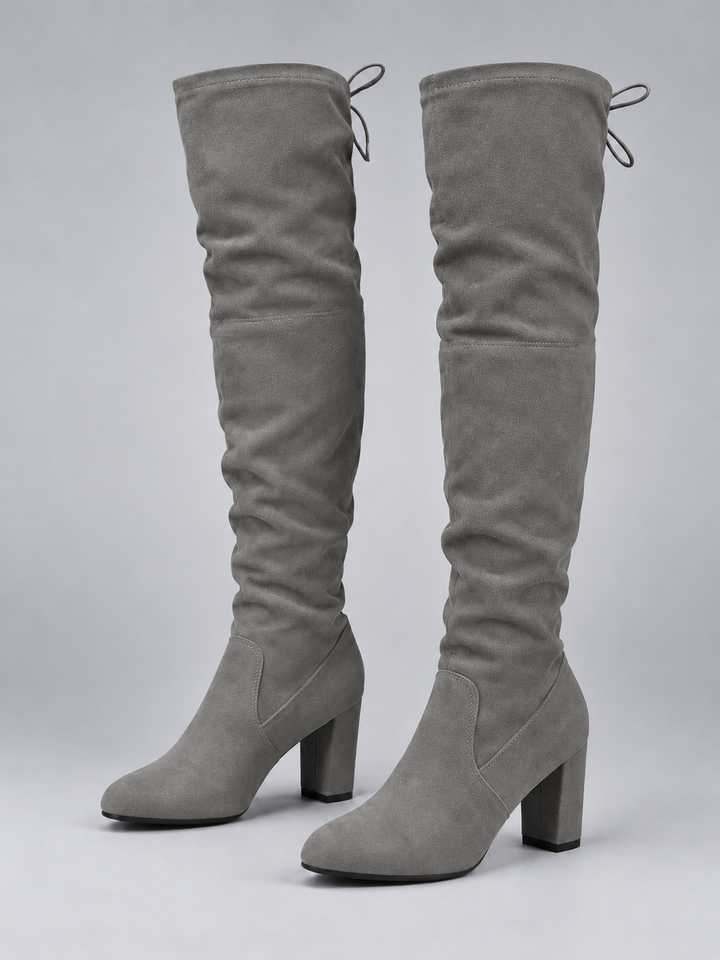 Women's Over-The-Knee Suede Look Boots