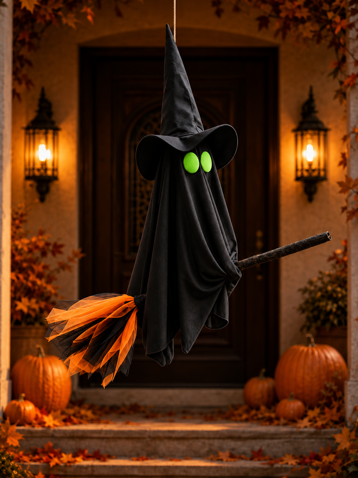 Flying Ghost Witch Hanging Halloween Decoration