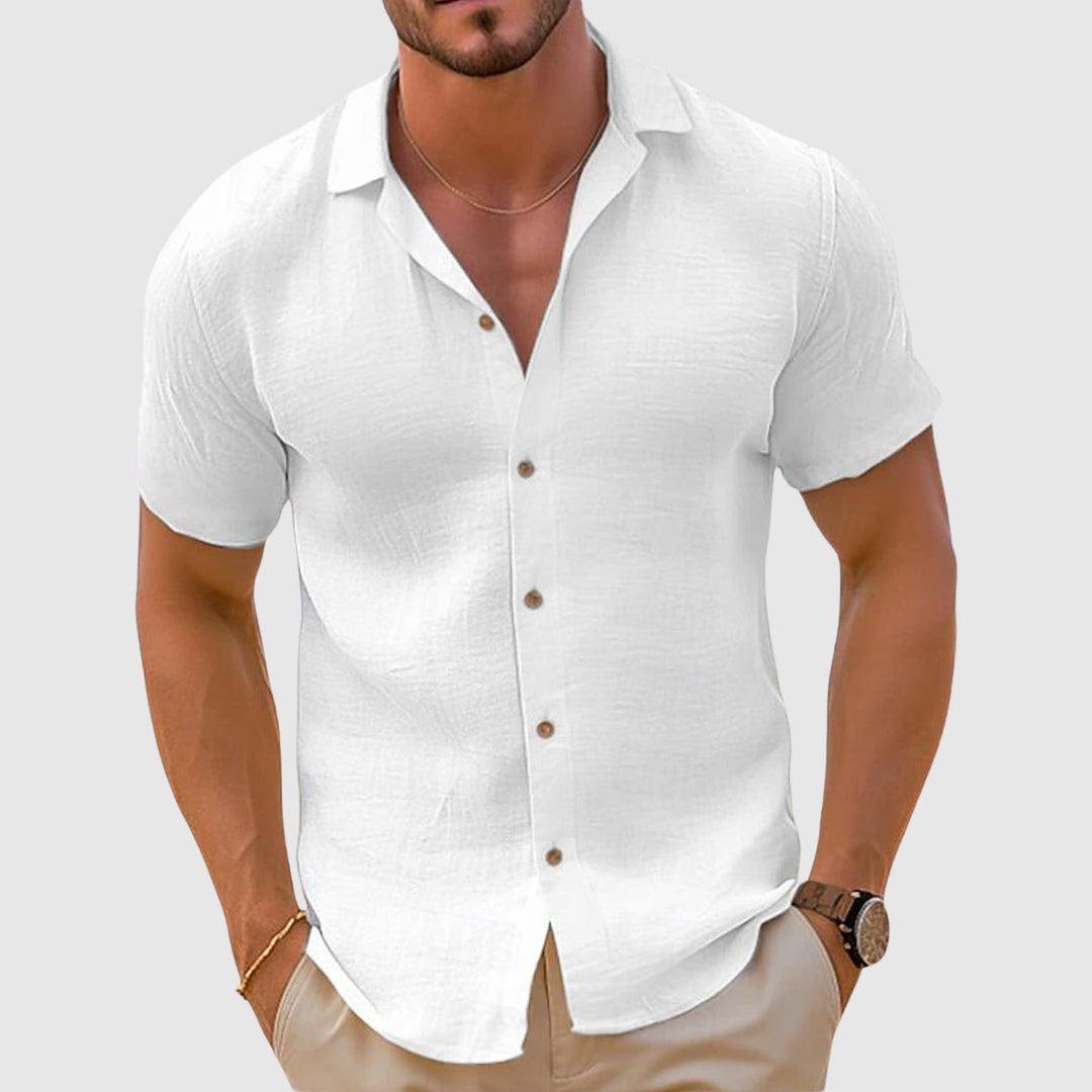 Shirt with Collar and Button Closure for Men