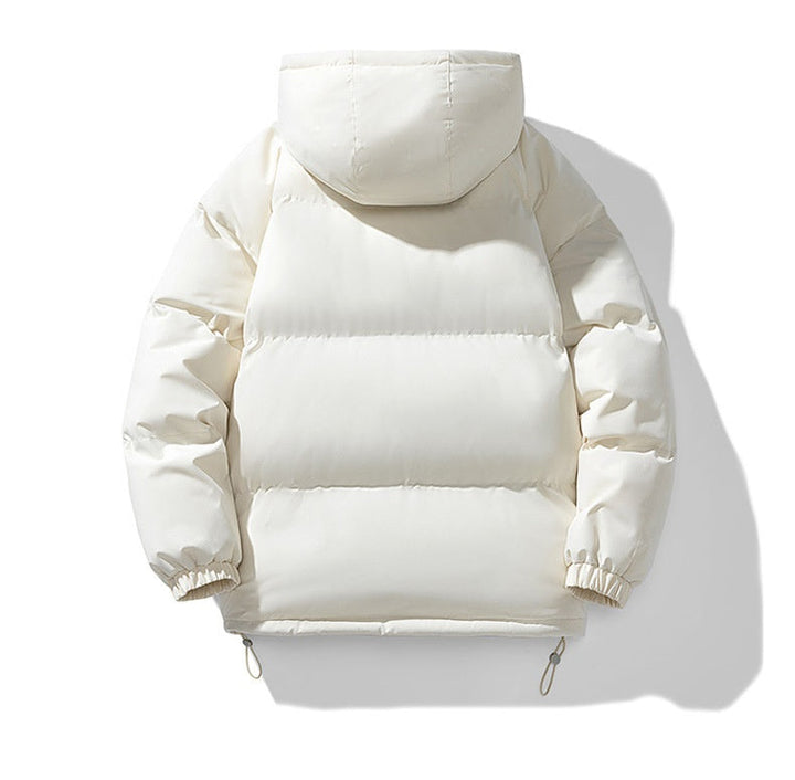 Padded Puffer Winter Jacket for Men with Hood and Zipper