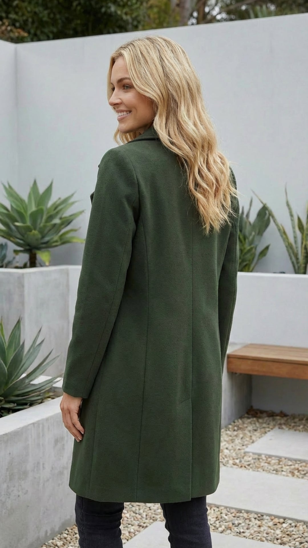 Women's Double Breasted Long Coat