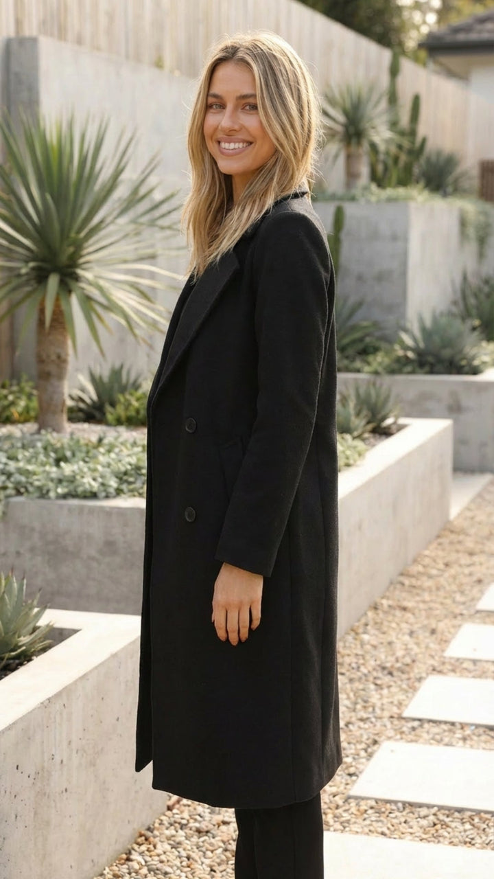 Women's Double Breasted Long Coat