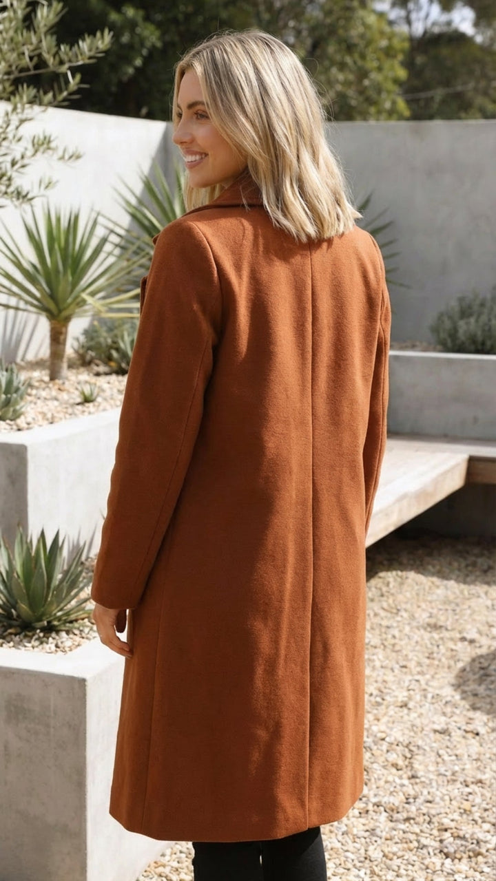 Women's Double Breasted Long Coat