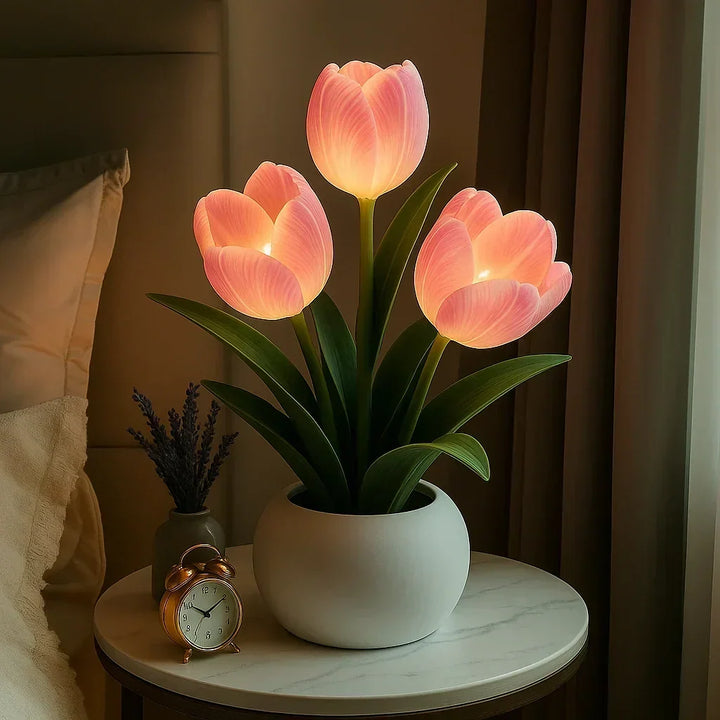 Elegant Dimmable Tulip LED Lamp for Ambient Home Lighting