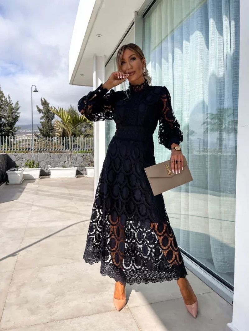 Luna Celestial Harmony Lace Midi Dress - Elena Harper