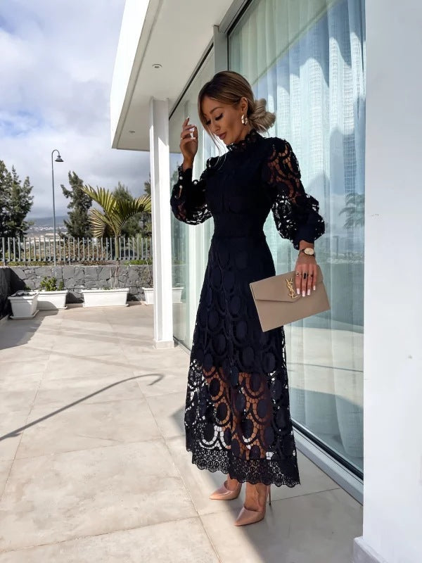 Luna Celestial Harmony Lace Midi Dress - Elena Harper