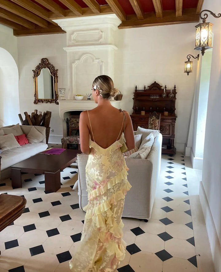 Elegant Maxi Evening Dress for Women with Spaghetti Straps, view 6 - Elena Harper