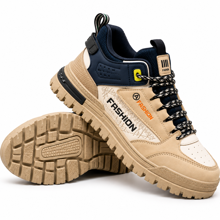 Albarran Sneakers with Contrasting Inserts and Chunky Soles, view 2 - Elena Harper