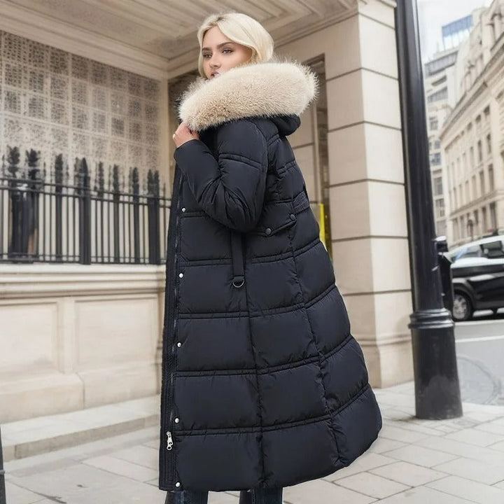 Karin | Women's Chic Quilted Coat with Belt and Hood