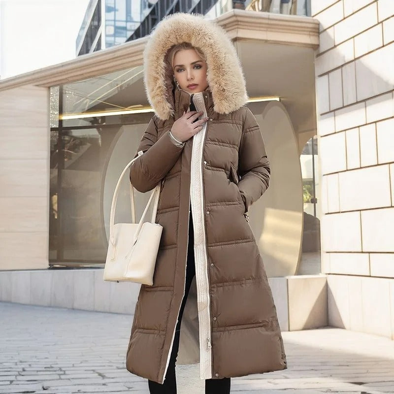Karin Women's Chic Quilted Coat with Belt and Hood - Elena Harper