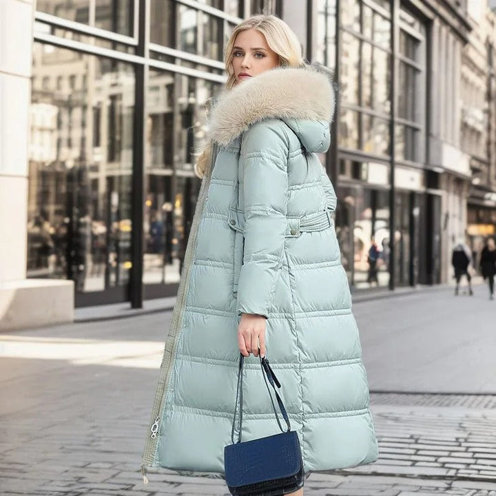 Karin | Women's Chic Quilted Coat with Belt and Hood