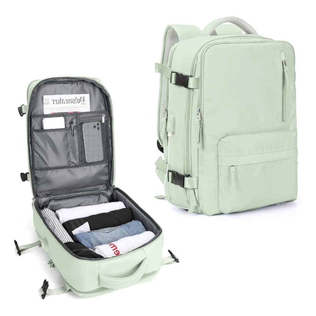 Explorer Expandable Carry-On Backpack, view 3 - Elena Harper