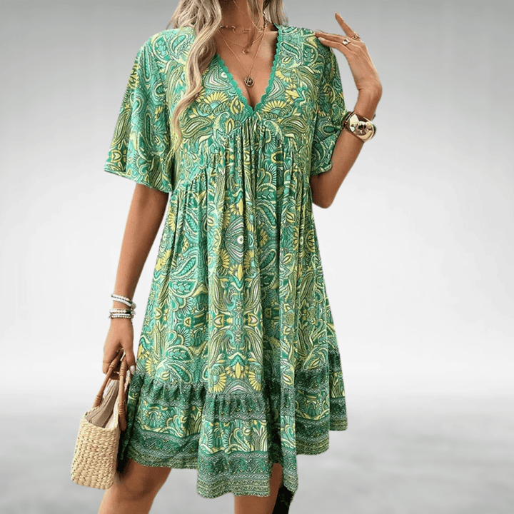 Norma Relaxed Boho Swing Dress - Elena Harper