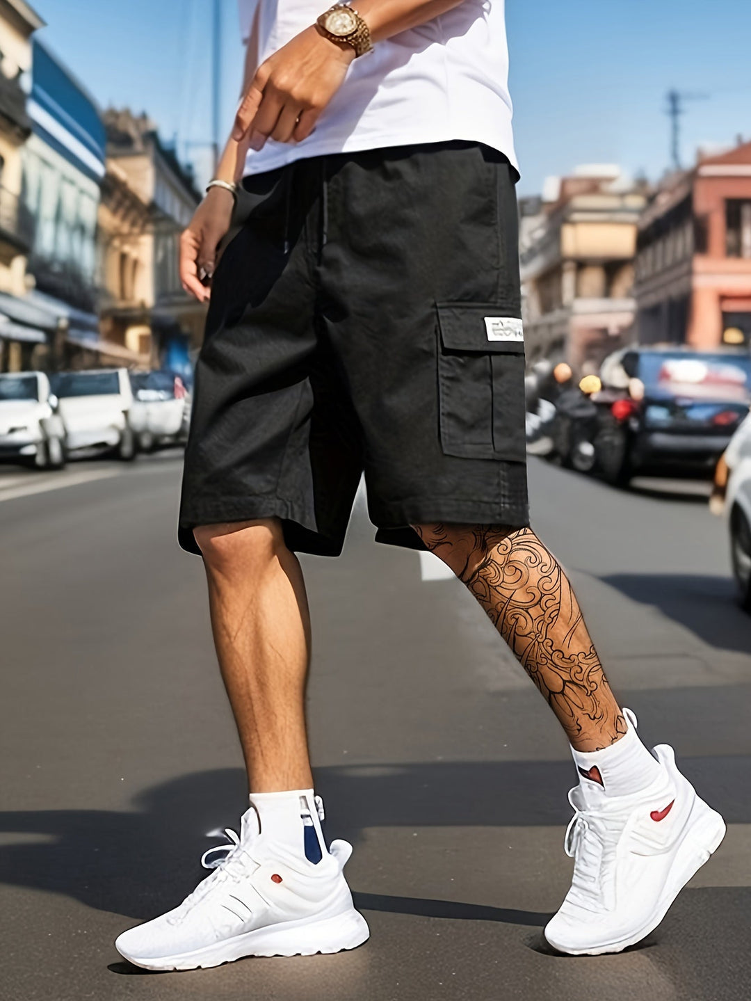 Men's Cargo Shorts with Multiple Pockets