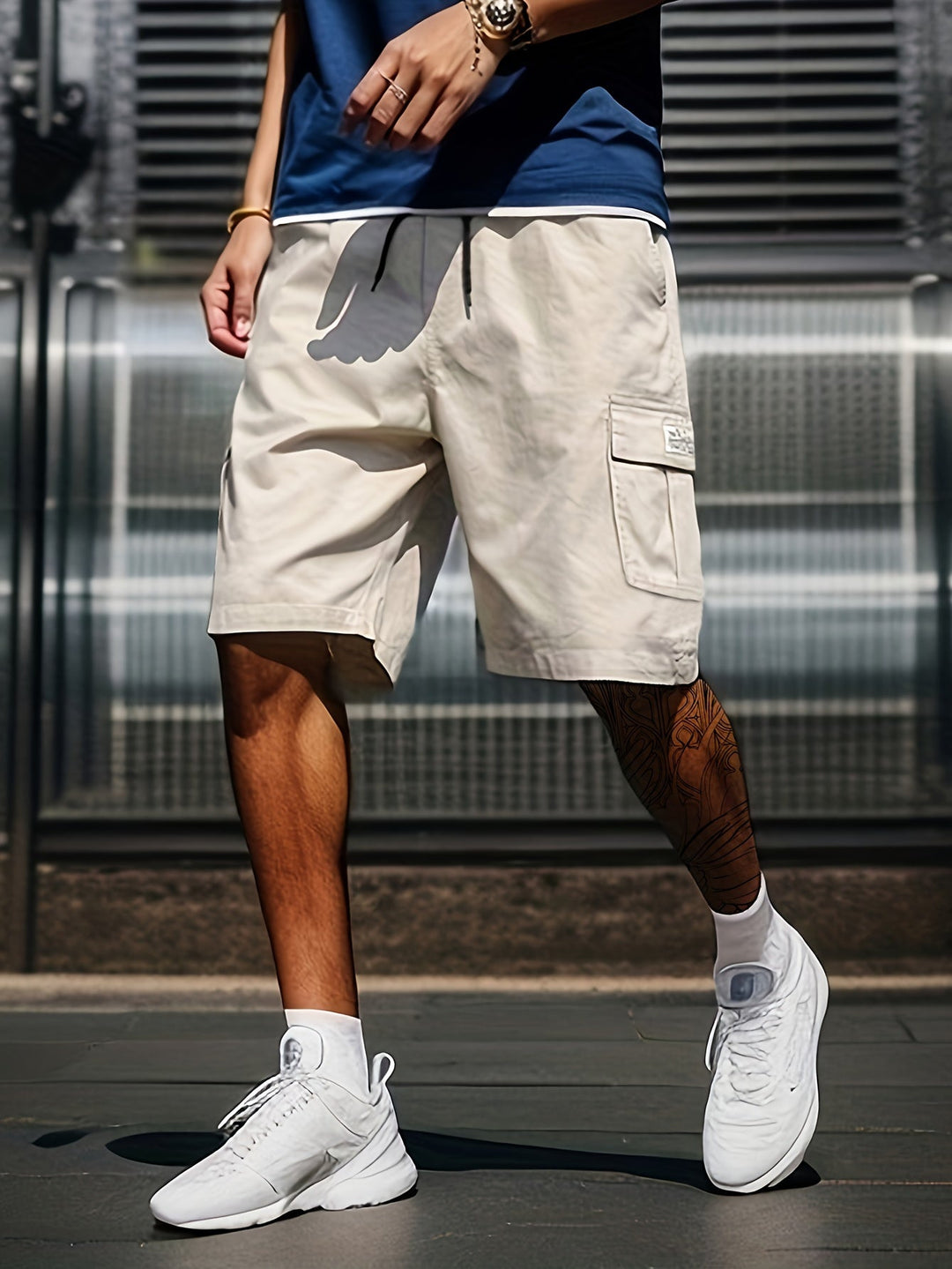 Men's Cargo Shorts with Multiple Pockets