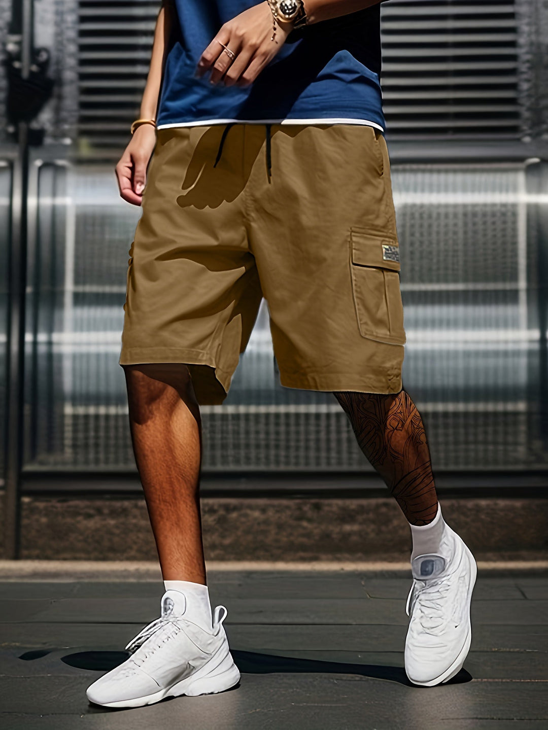 Men's Cargo Shorts with Multiple Pockets