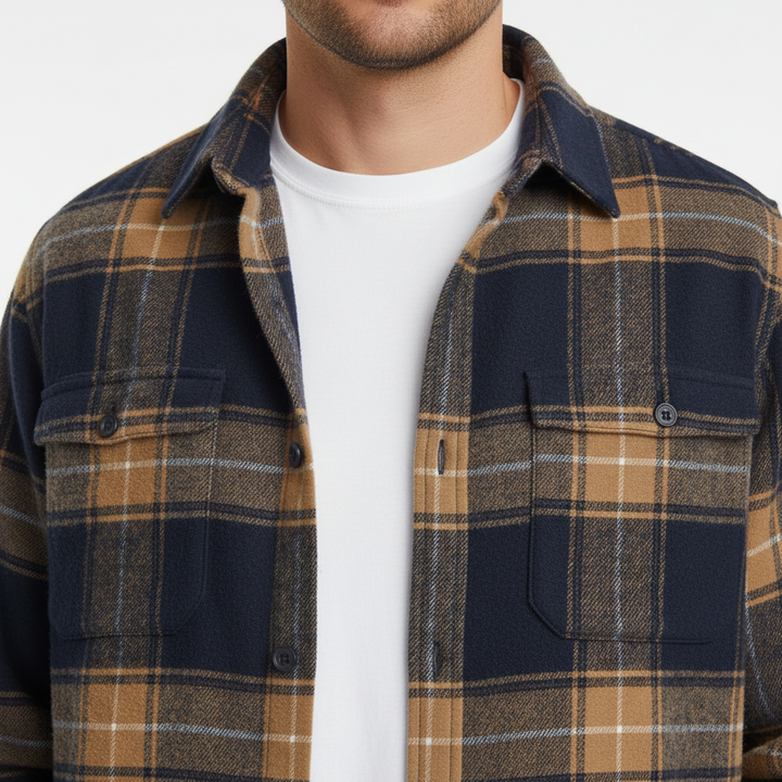 ELENA HARPER™  |  COSY FLANNEL CHECK SHIRT FOR MEN