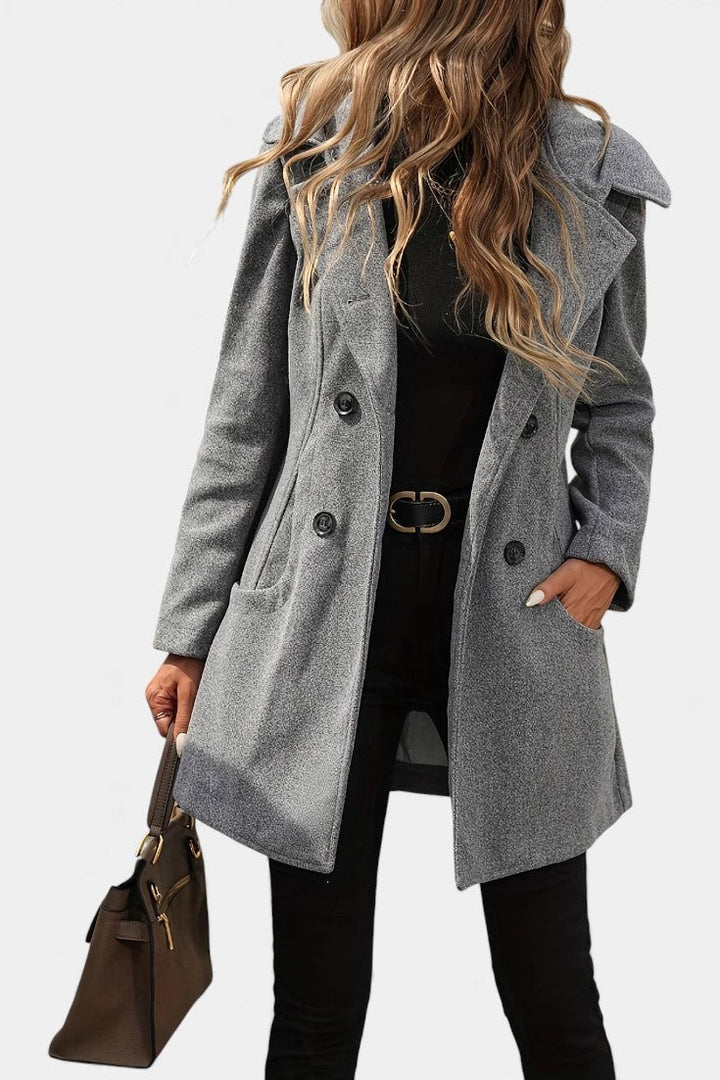 Coat for Women | Hood & Double-Breasted