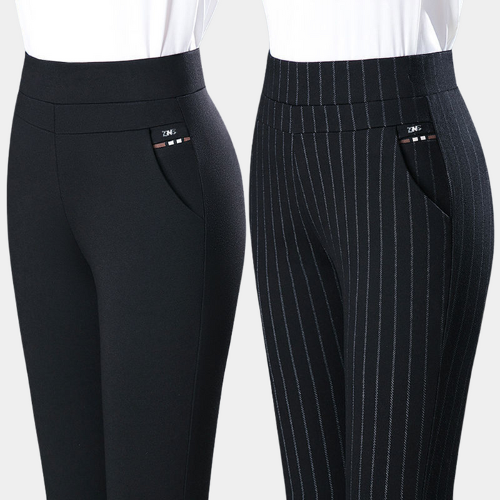 Marie High Waisted Stretchable Pants, view 2 - Elena Harper