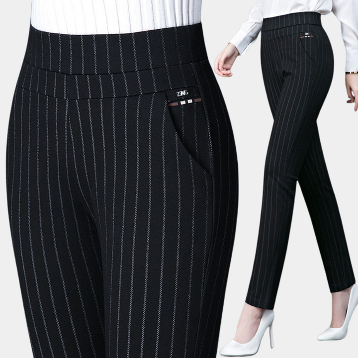 Marie High Waisted Stretchable Pants, view 4 - Elena Harper