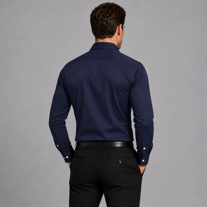 Men's Slim Fit Stretch Satin Look Shirt Montarello