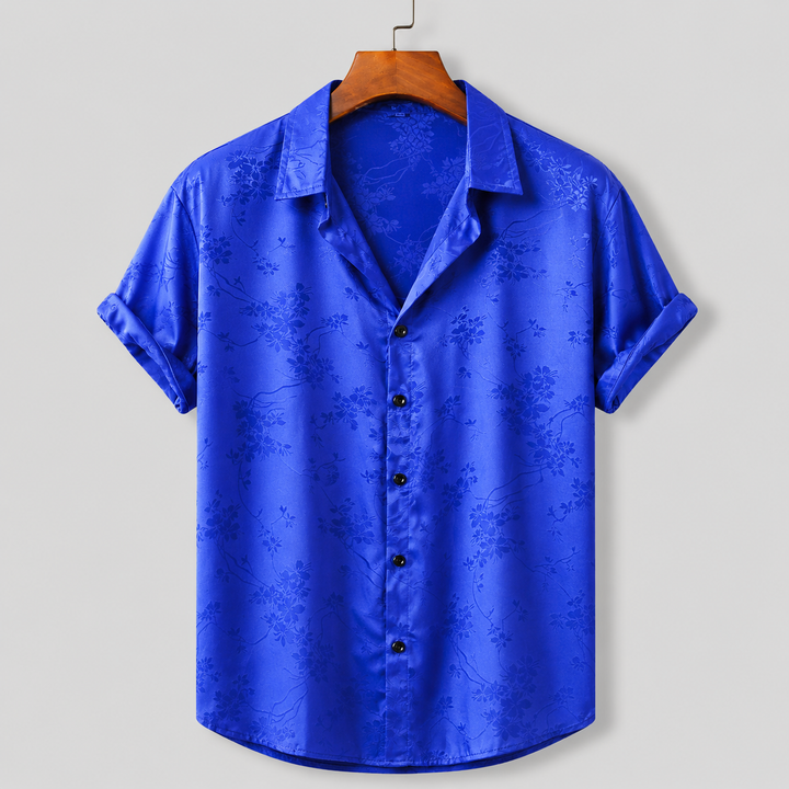 ELENA HARPER™  |  SATIN FLORAL SHIRT FOR MEN