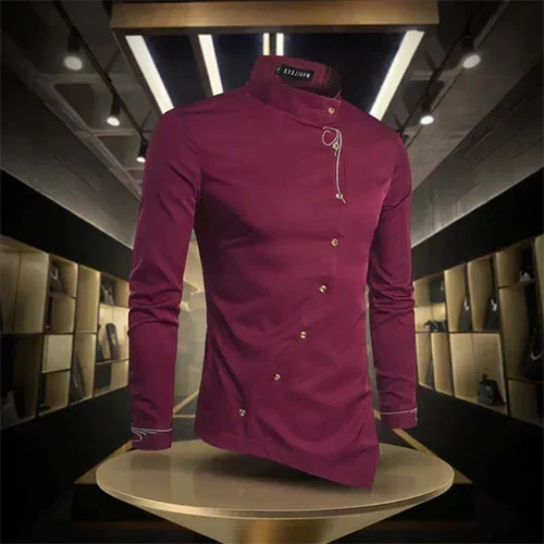 ELENA HARPER™  |  RETRO COLLAR SHIRT FOR MEN