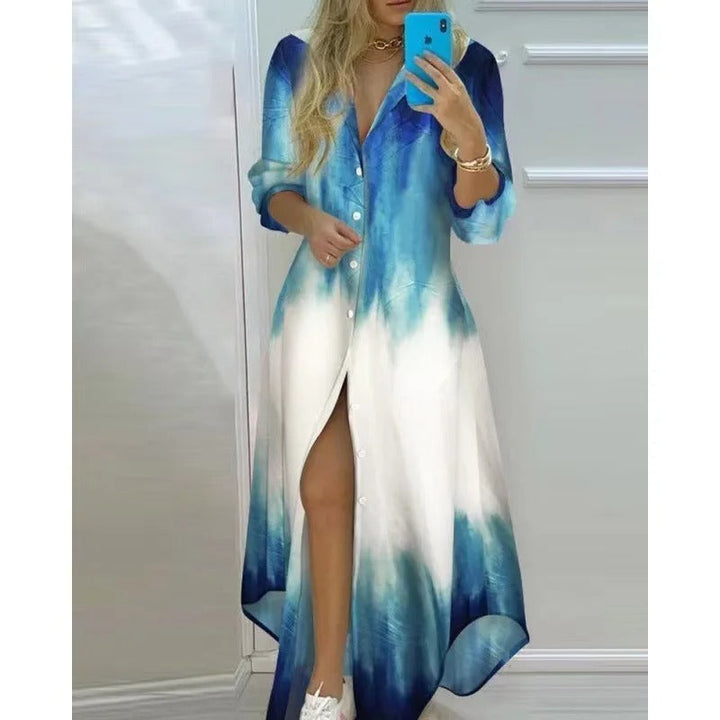 Maxi Summer Dress for Women with Button Placket - Annabel