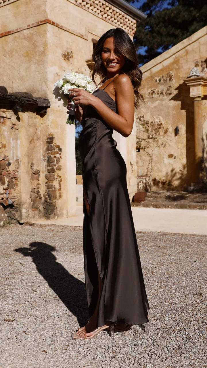 Maxi Dress for Wedding Guests Women with Square Neckline - Julie