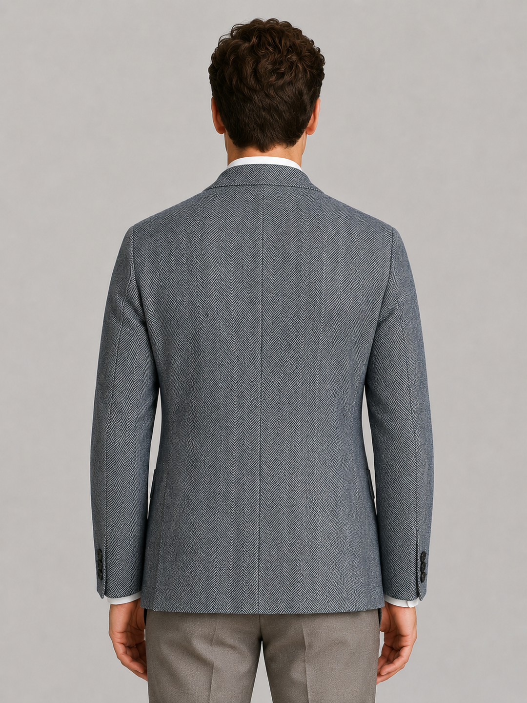 Men's Montarello Blazer, Tailored Chevron Suit Jacket