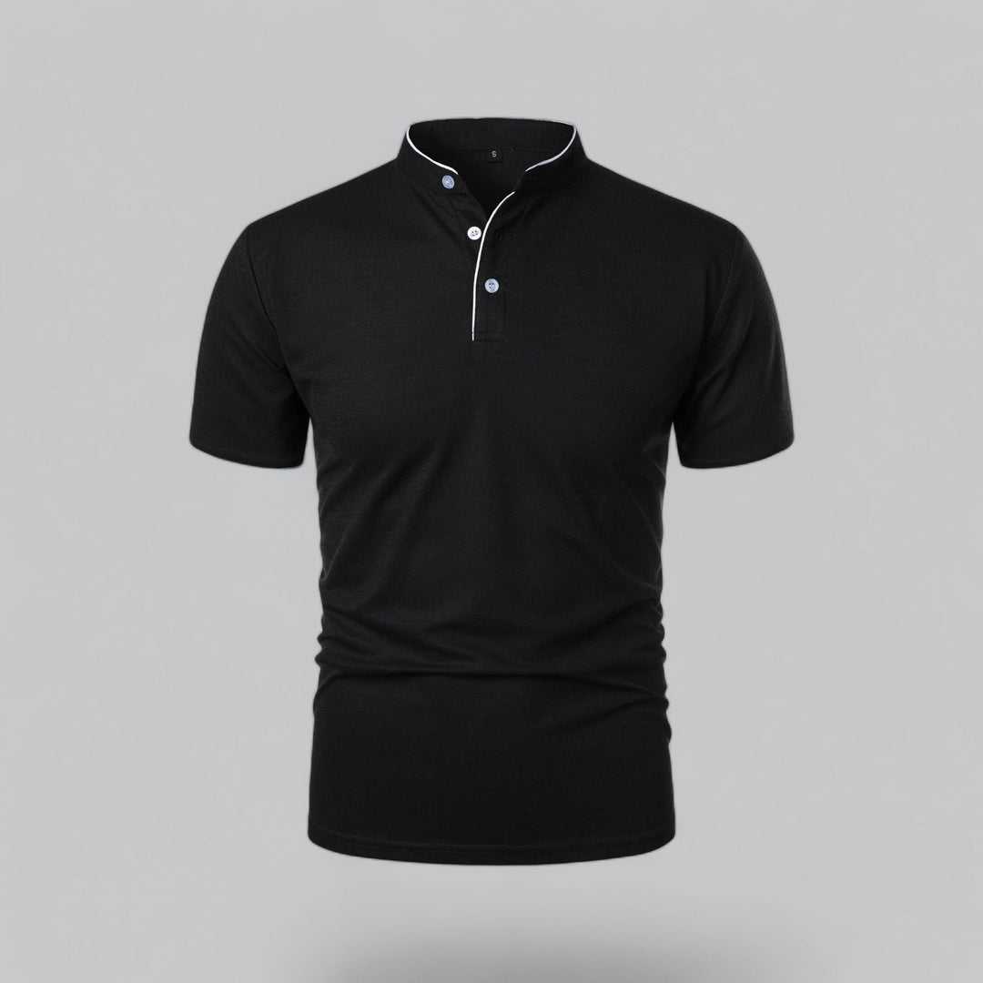 LAURENT MONACO | COLLARLESS POLO FOR MEN