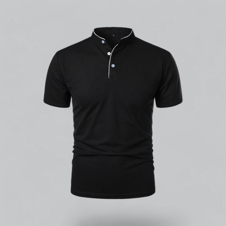 LAURENT MONACO | COLLARLESS POLO FOR MEN