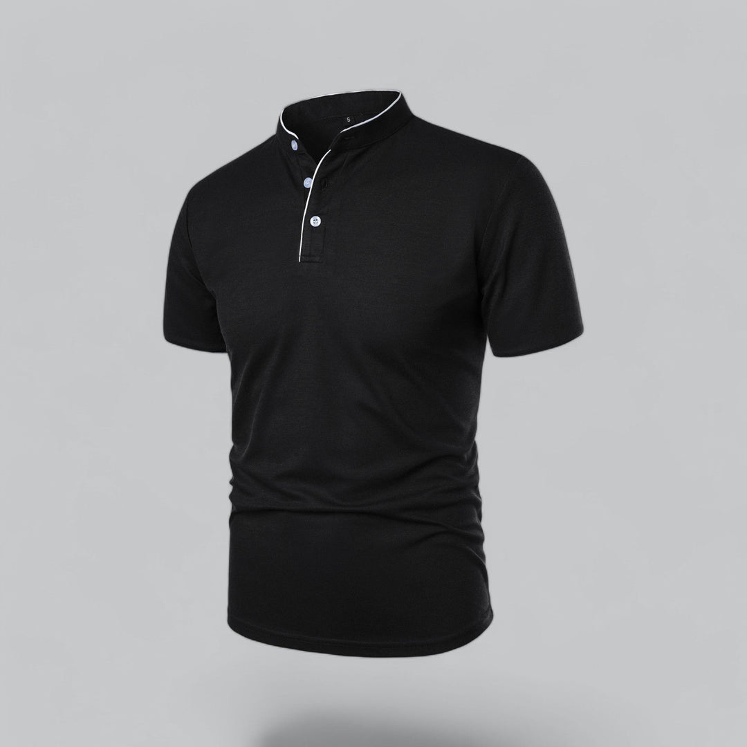 LAURENT MONACO | COLLARLESS POLO FOR MEN