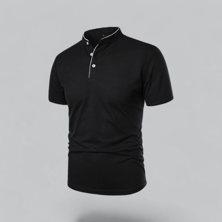 LAURENT MONACO | COLLARLESS POLO FOR MEN