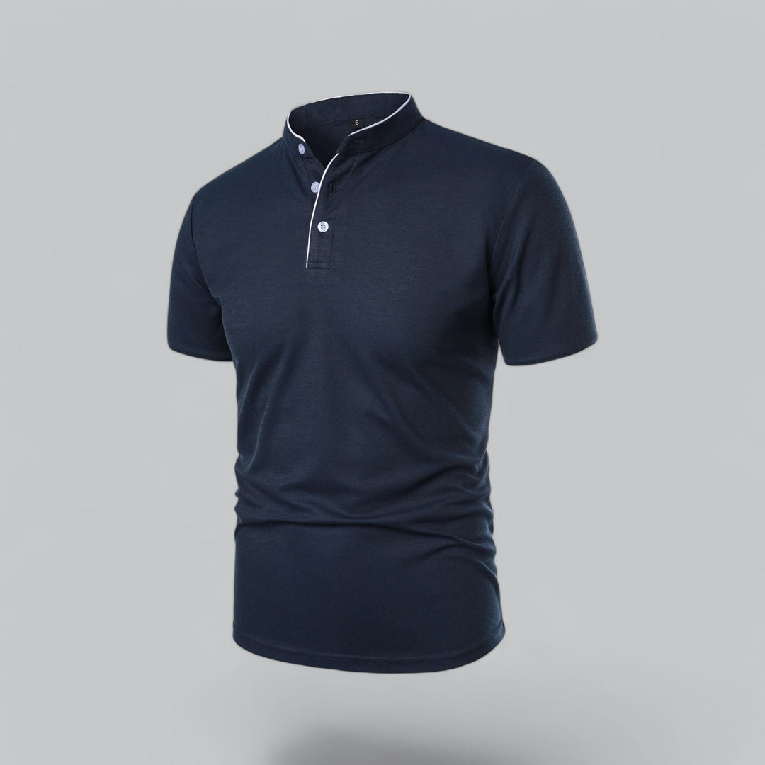 LAURENT MONACO | COLLARLESS POLO FOR MEN