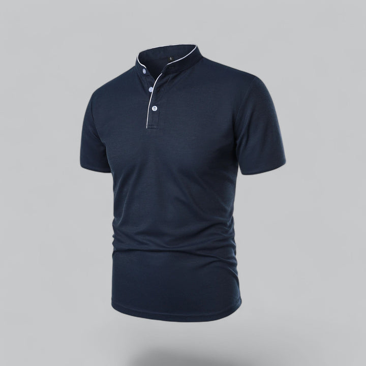 LAURENT MONACO | COLLARLESS POLO FOR MEN