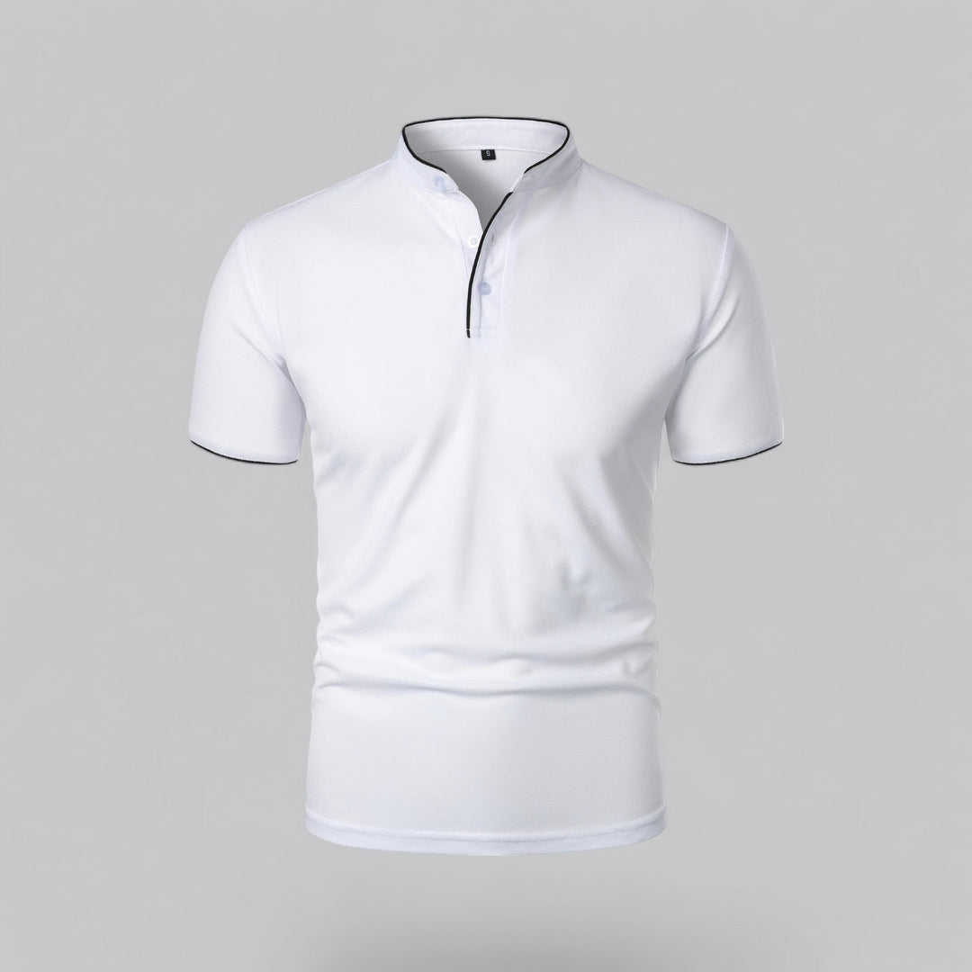 LAURENT MONACO | COLLARLESS POLO FOR MEN