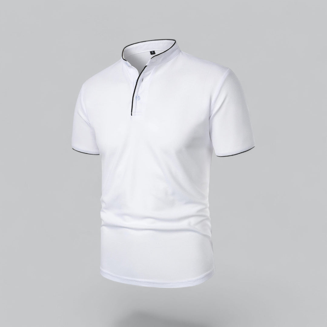 LAURENT MONACO | COLLARLESS POLO FOR MEN