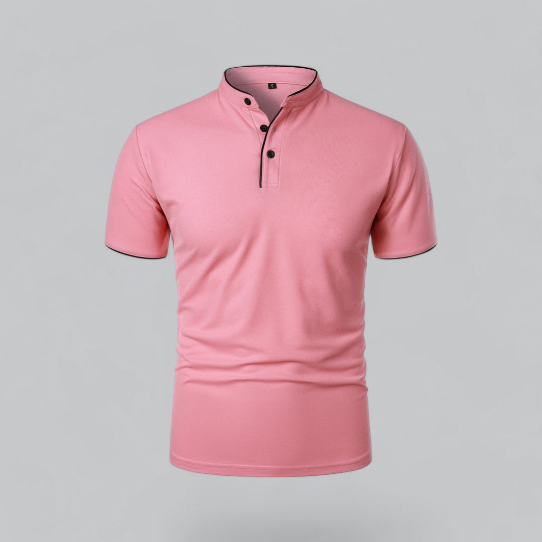 LAURENT MONACO | COLLARLESS POLO FOR MEN