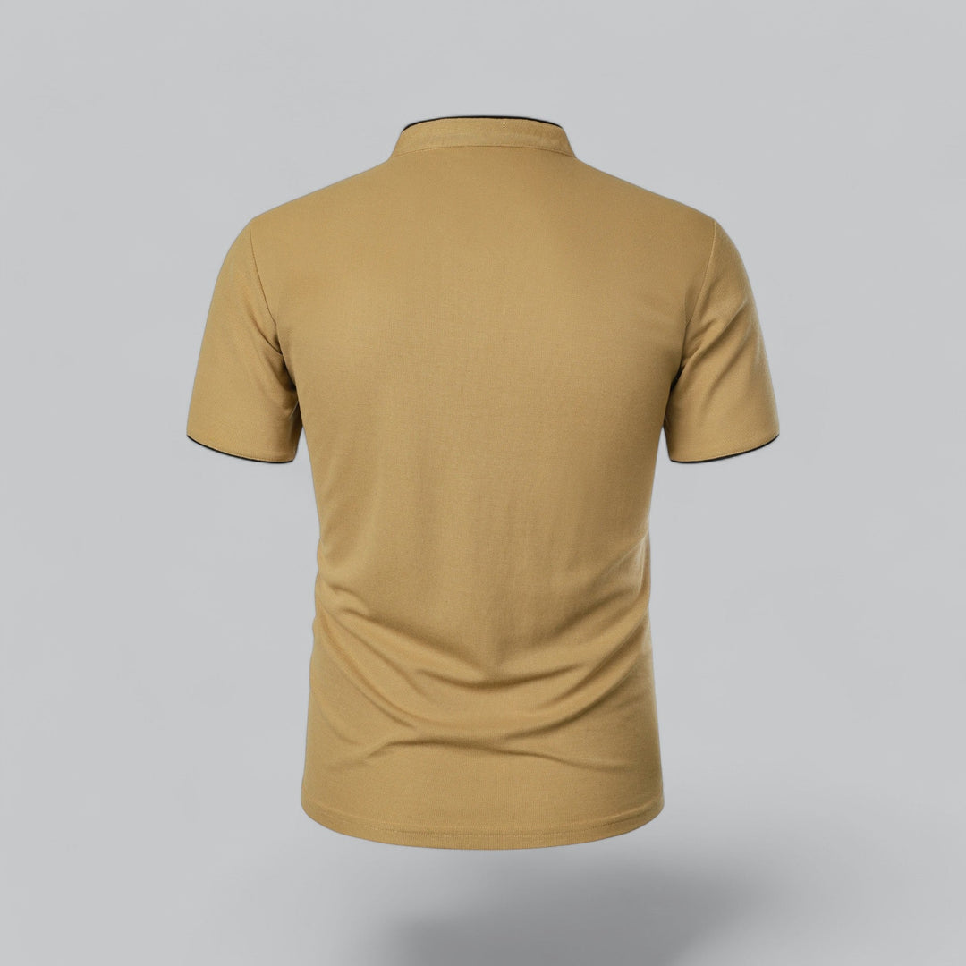 LAURENT MONACO | COLLARLESS POLO FOR MEN