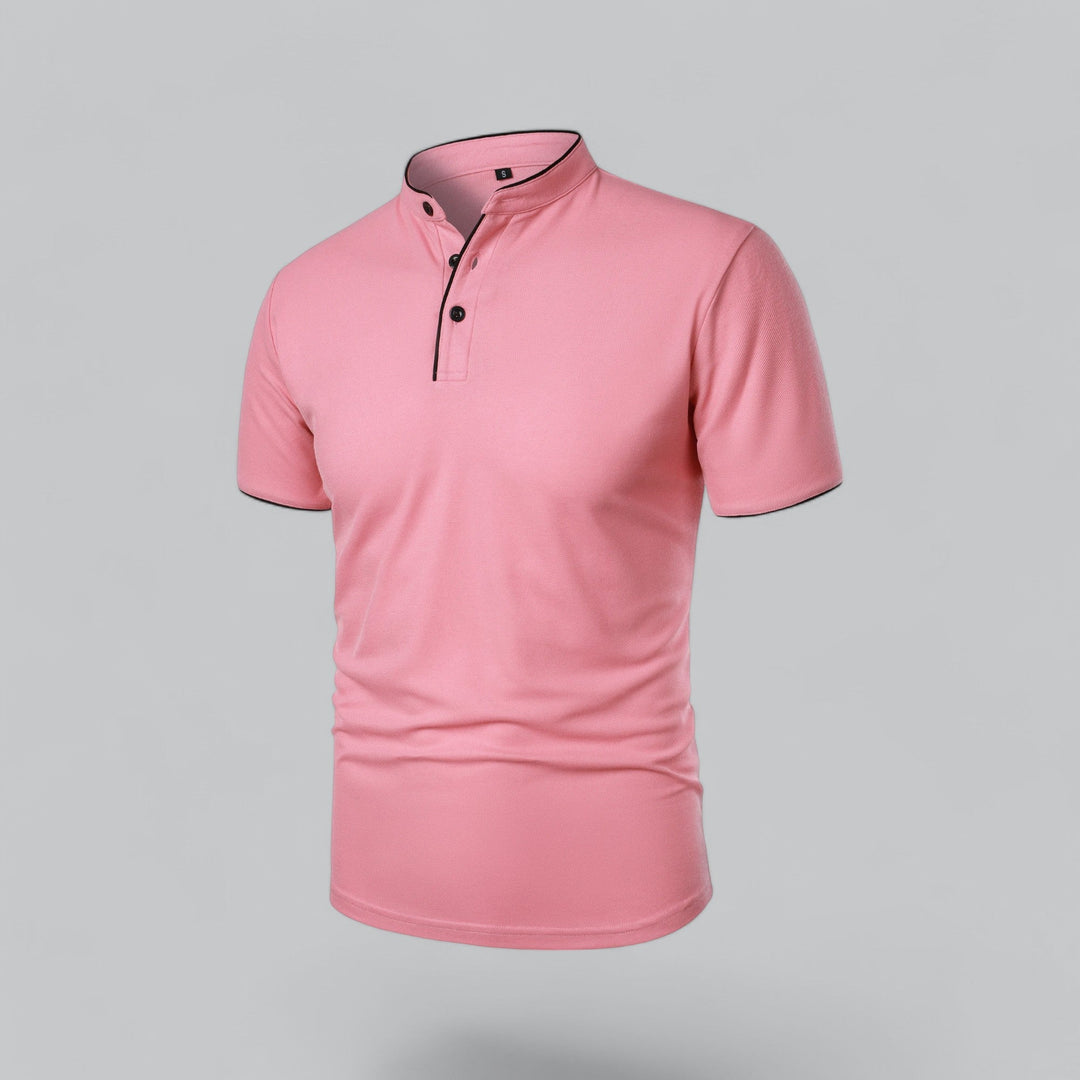 LAURENT MONACO | COLLARLESS POLO FOR MEN