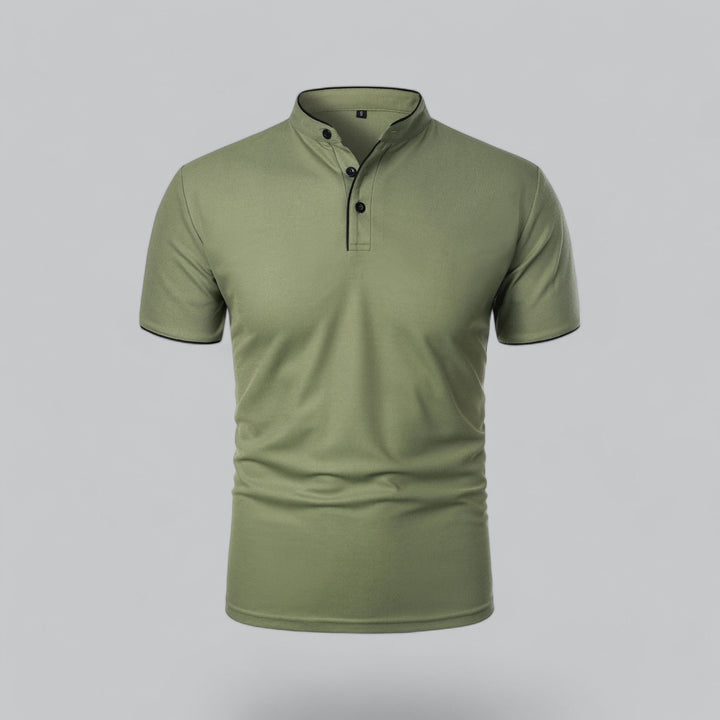 LAURENT MONACO | COLLARLESS POLO FOR MEN