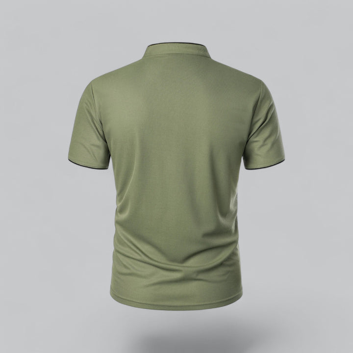 LAURENT MONACO | COLLARLESS POLO FOR MEN