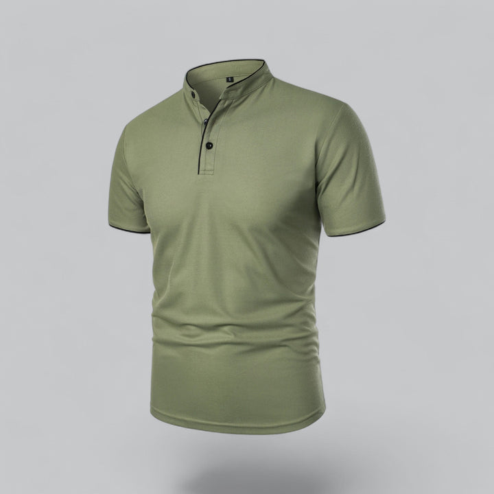 LAURENT MONACO | COLLARLESS POLO FOR MEN