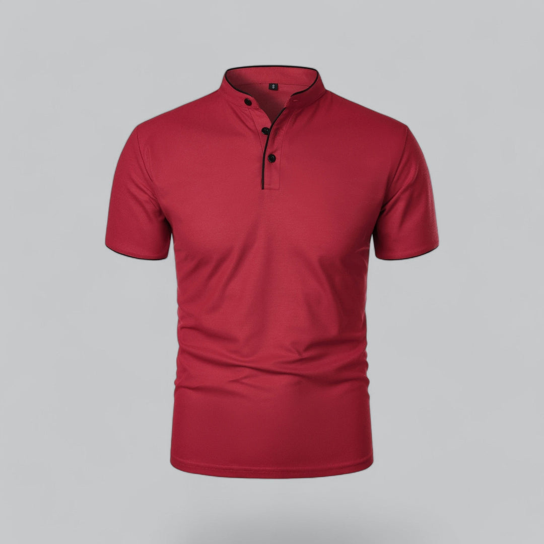 LAURENT MONACO | COLLARLESS POLO FOR MEN