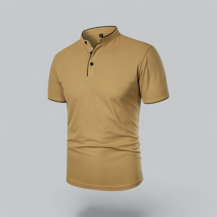 LAURENT MONACO | COLLARLESS POLO FOR MEN