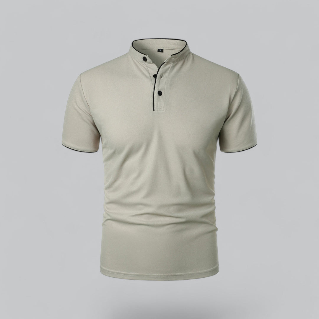 LAURENT MONACO | COLLARLESS POLO FOR MEN