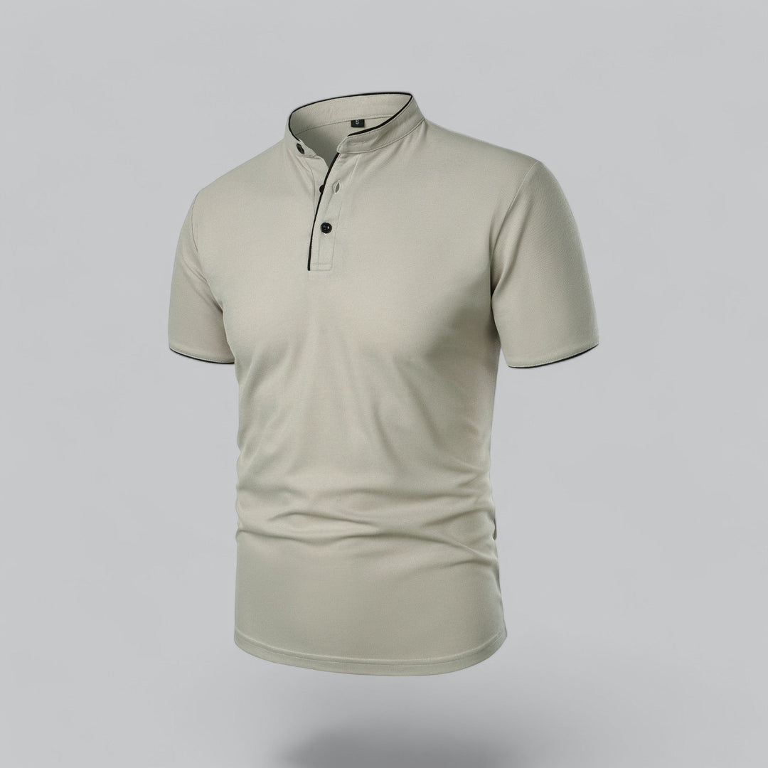 LAURENT MONACO | COLLARLESS POLO FOR MEN