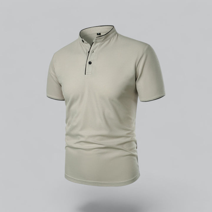 LAURENT MONACO | COLLARLESS POLO FOR MEN